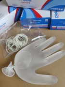 一次性PVC手套加厚透明装洗碗剥虾外卖S码送皮筋